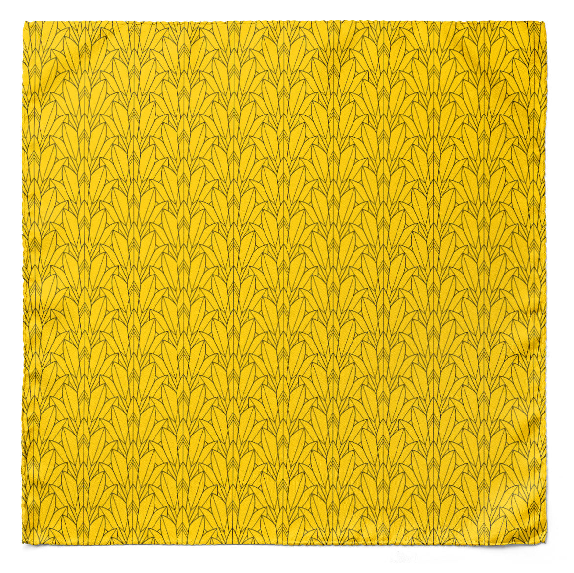 Sunny Foliage Silk Scarf & Pocket Square Set — men's silk scarf, view 4