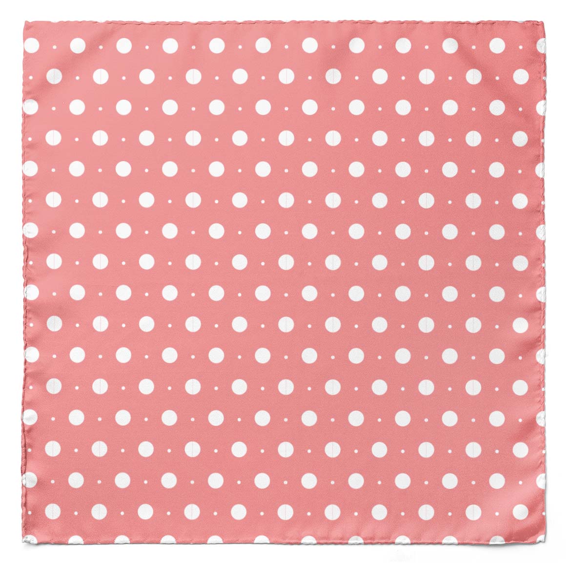 Peach With White Polka Silk Cravat — men's silk cravat, view 4