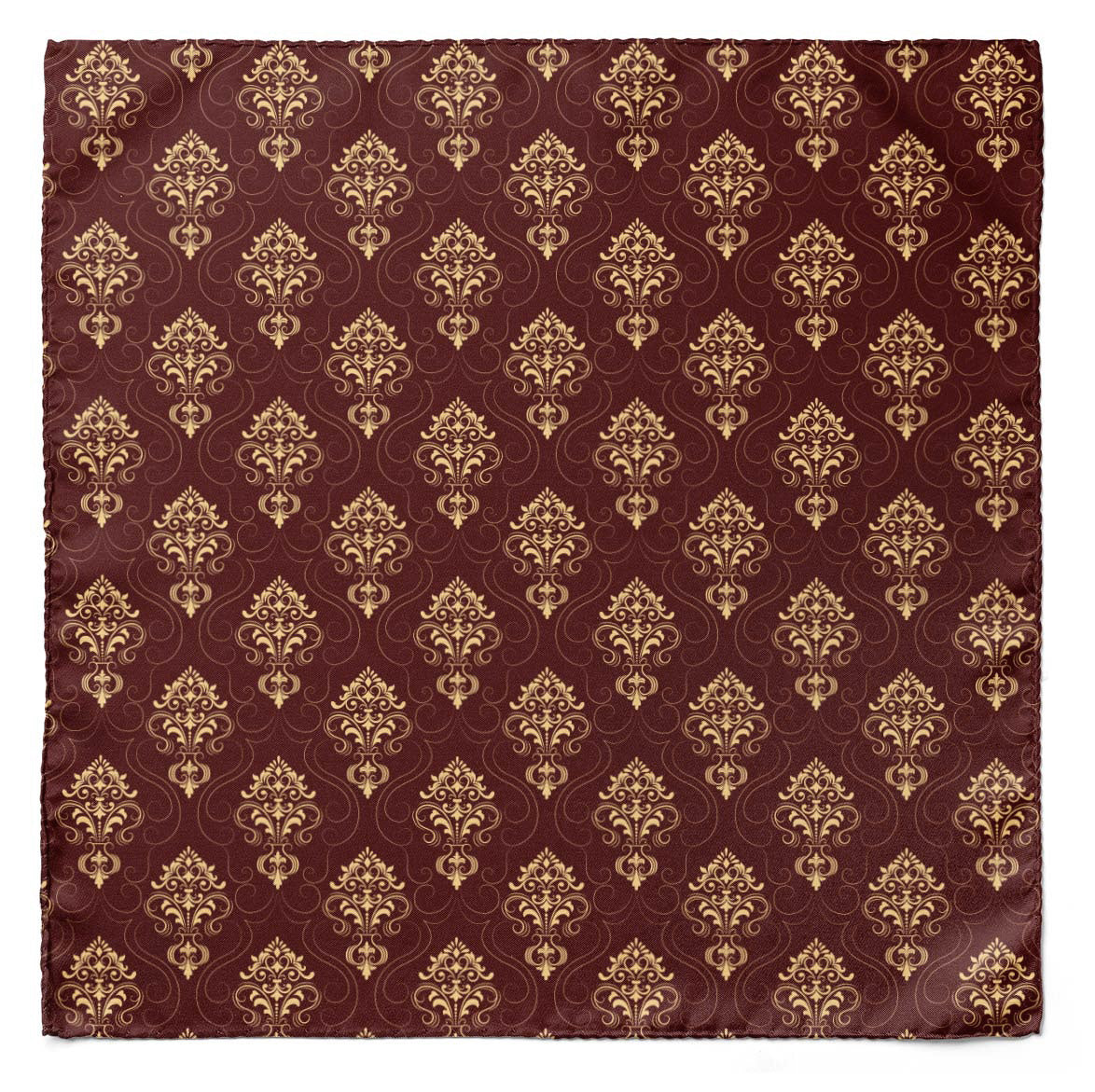 Caput Mortuum Dark Silk Scarf & Pocket Square Set — men's silk scarf, view 5