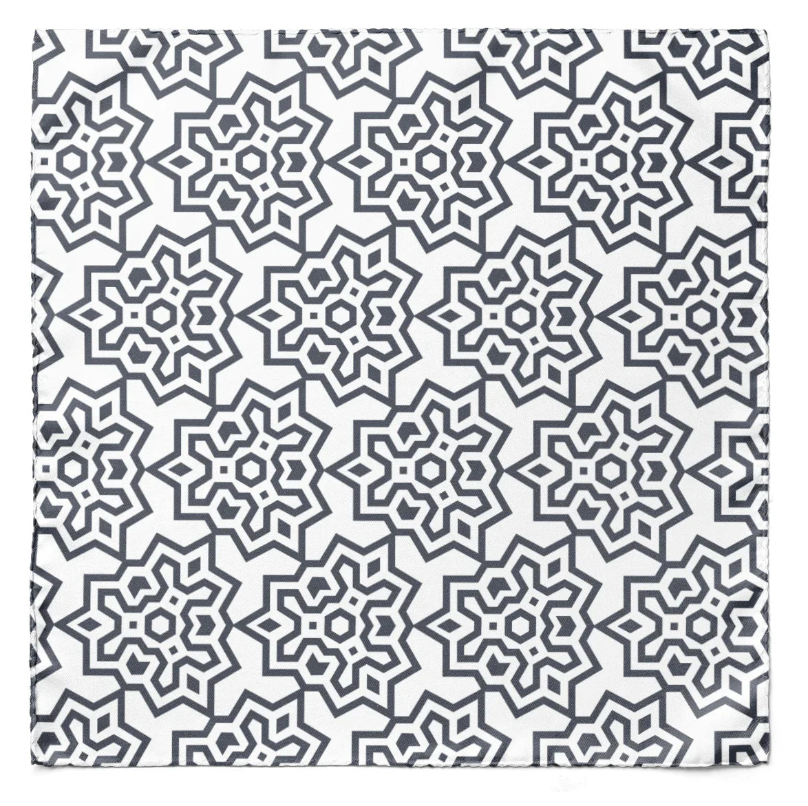 Floral Indigo Silk Cravat — men's silk cravat, view 4