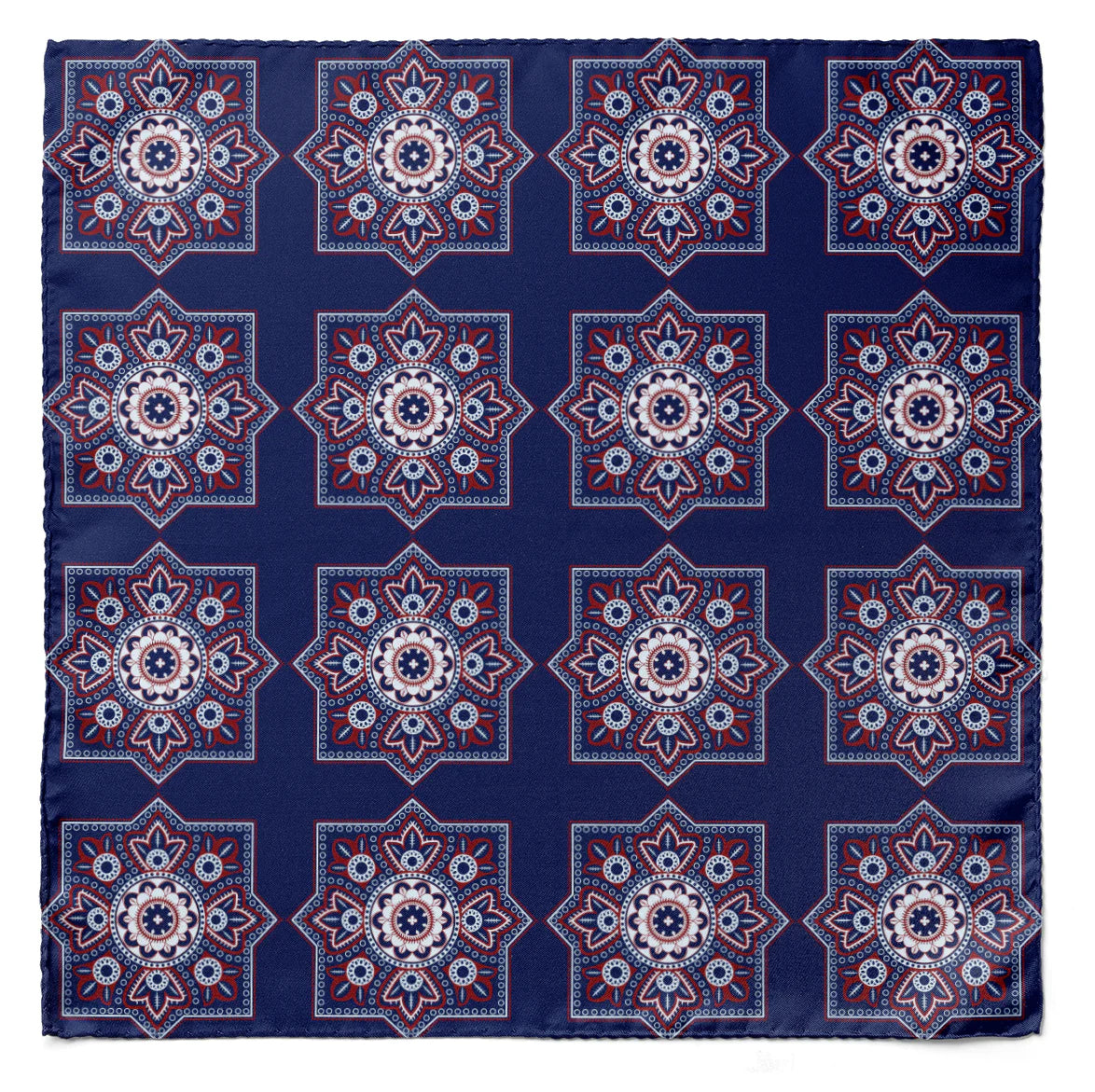 Imperial Ajrak Silk Cravat — men's silk cravat, view 4