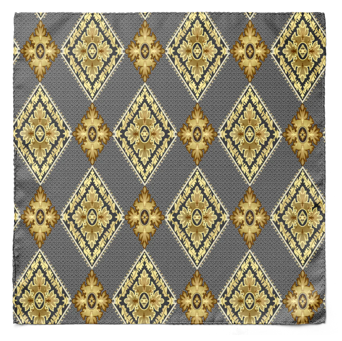 W21- Diamond Brick Silk Cravat — men's silk cravat, view 4