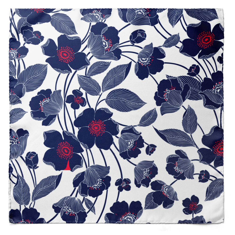 W21-Brf1 Silk Scarf & Pocket Square Set — men's silk scarf, view 4
