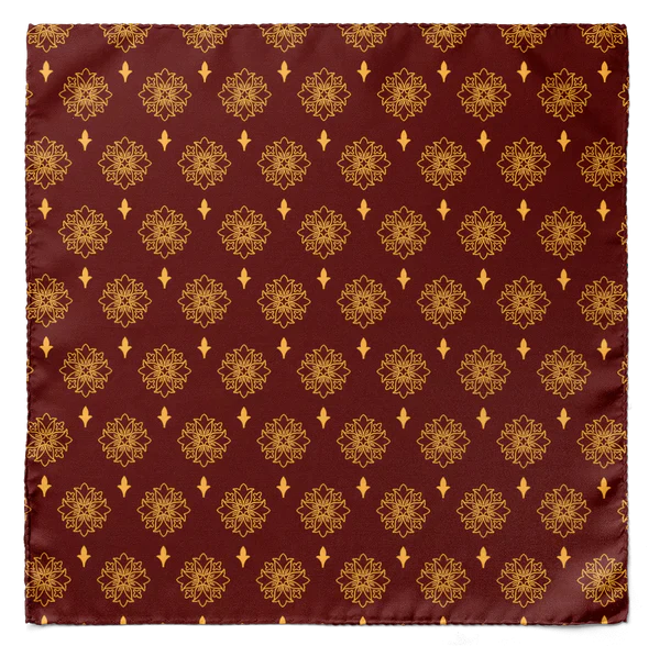 Maroon Eclipse Silk Cravat — men's silk cravat, view 4