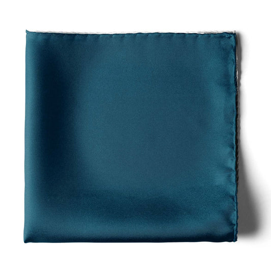 The Solid Zinc Silk Pocket Square — men's 100% silk pocket square