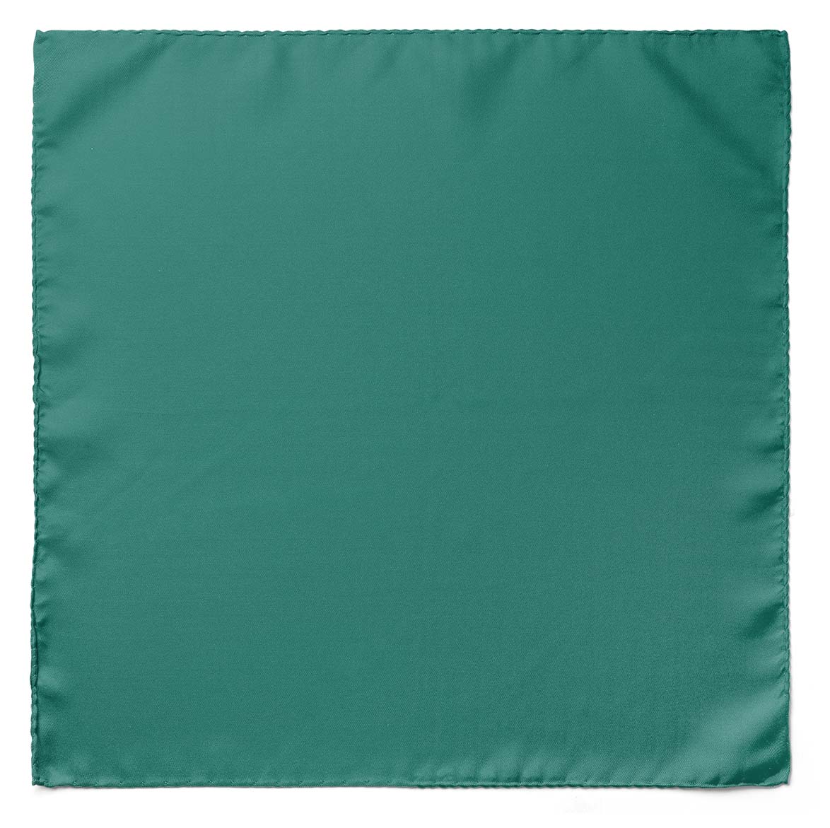 The Solid Caribbean Green Silk Pocket Square — men's silk pocket square, view 3