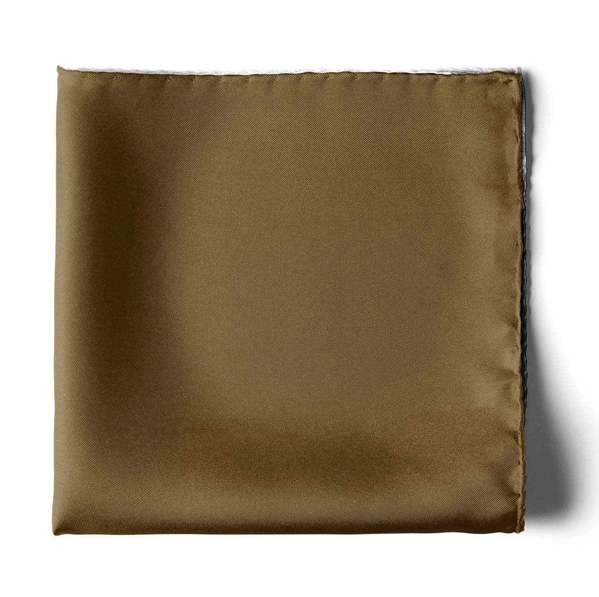 The Solid Antique Gold Silk Pocket Square — men's 100% silk pocket square