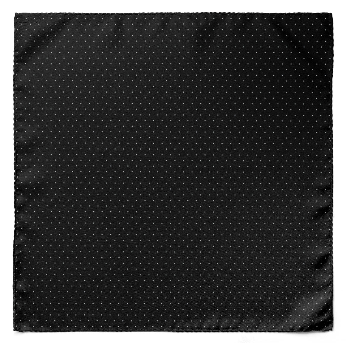 Black With White Polka Silk Scarf & Pocket Square Set — men's silk scarf, view 4