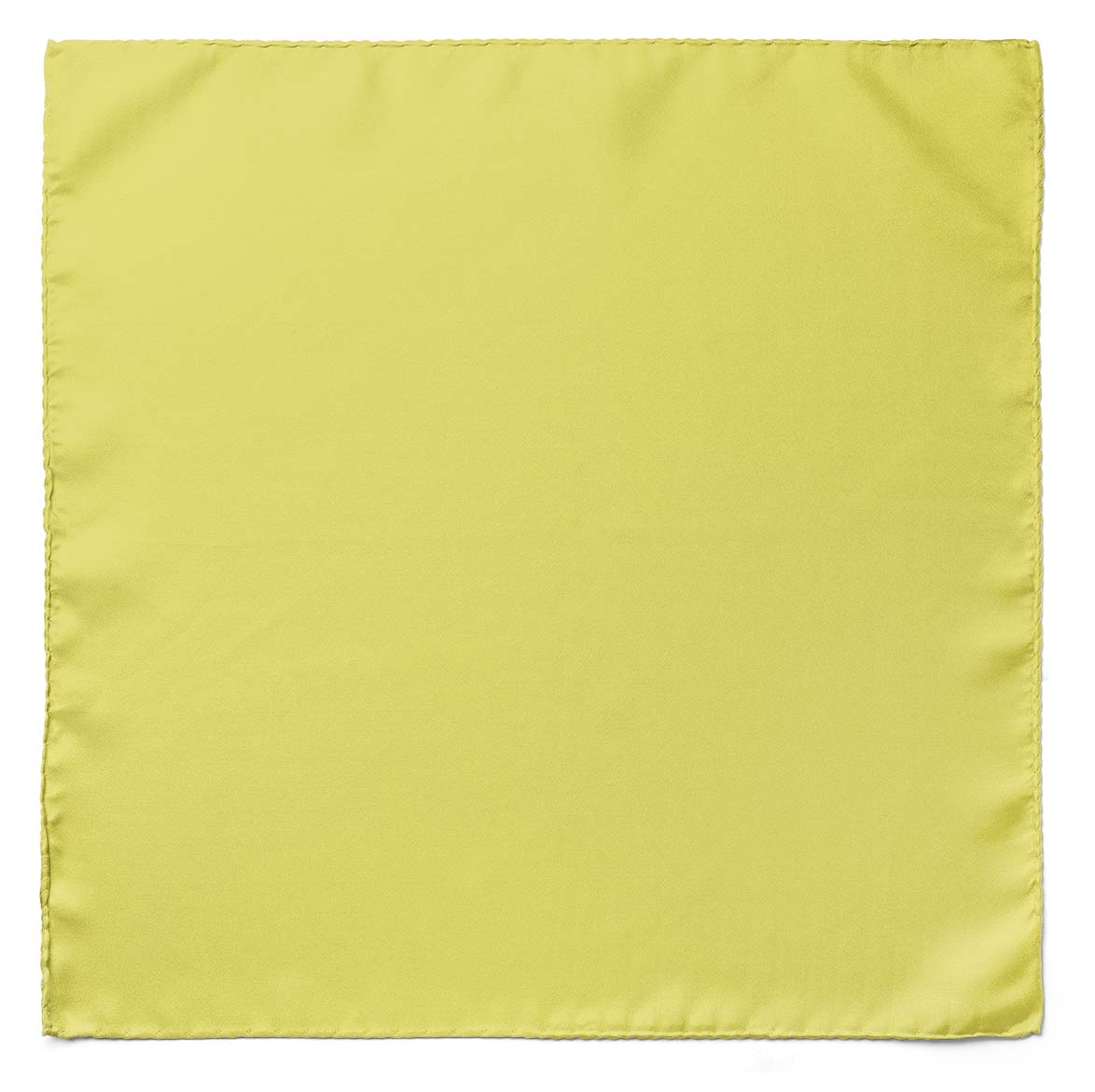 The Solid Lemon Yellow Silk Pocket Square — men's silk pocket square, view 3