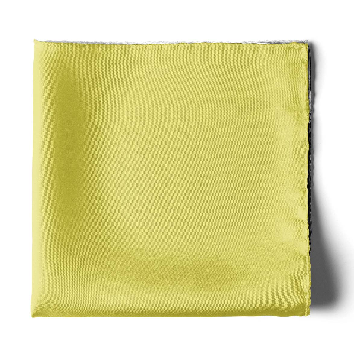 The Solid Lemon Yellow Silk Pocket Square — men's 100% silk pocket square