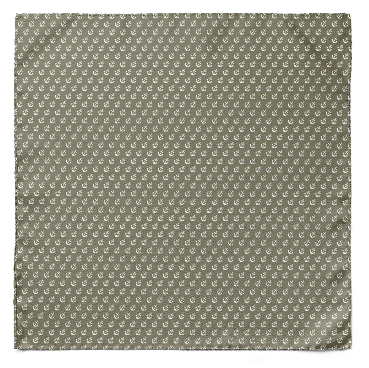 Anchored Navy Pride Silk Pocket Square — men's 100% silk pocket square