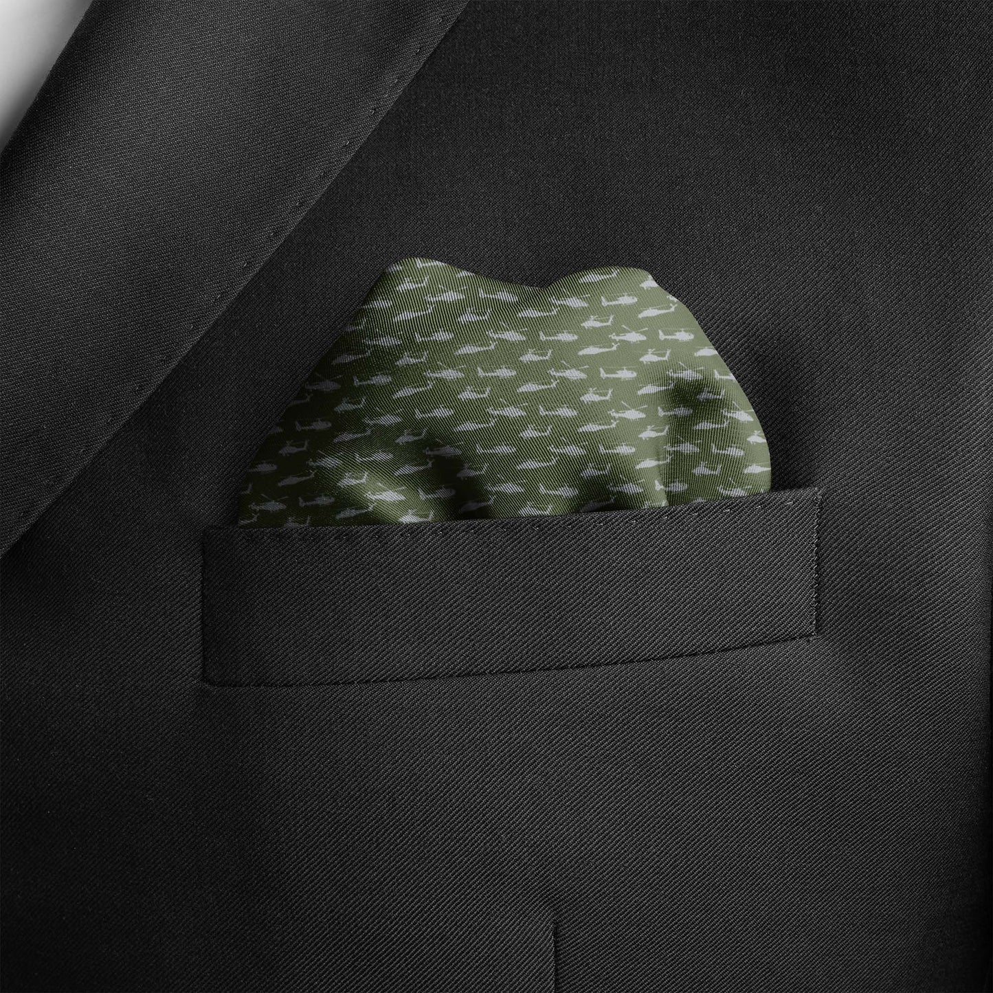 Wings Of Courage Air Force Pocket Square — men's silk pocket square, view 3