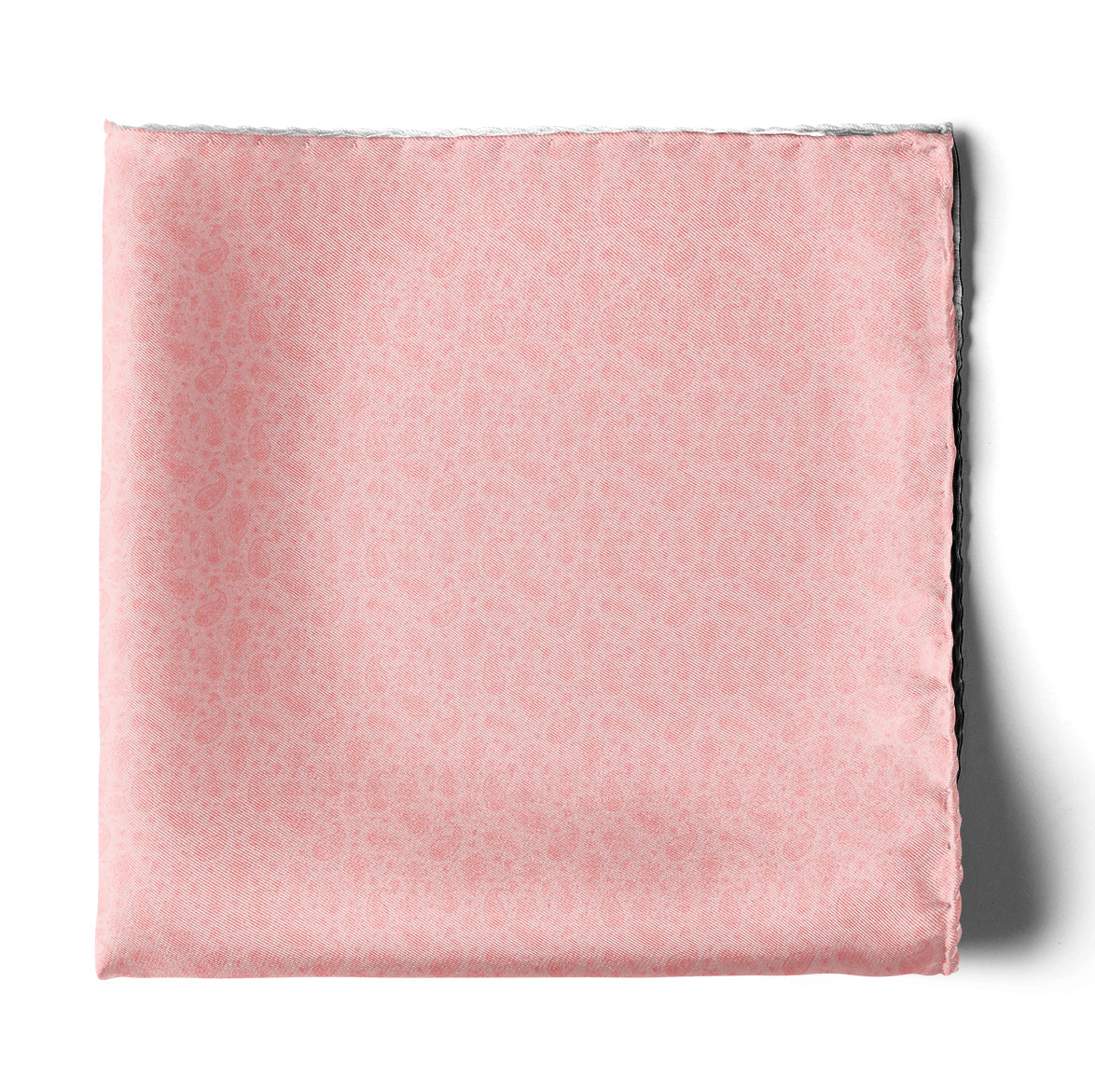 The Festive Pink Silk Pocket Square — men's silk pocket square, view 4