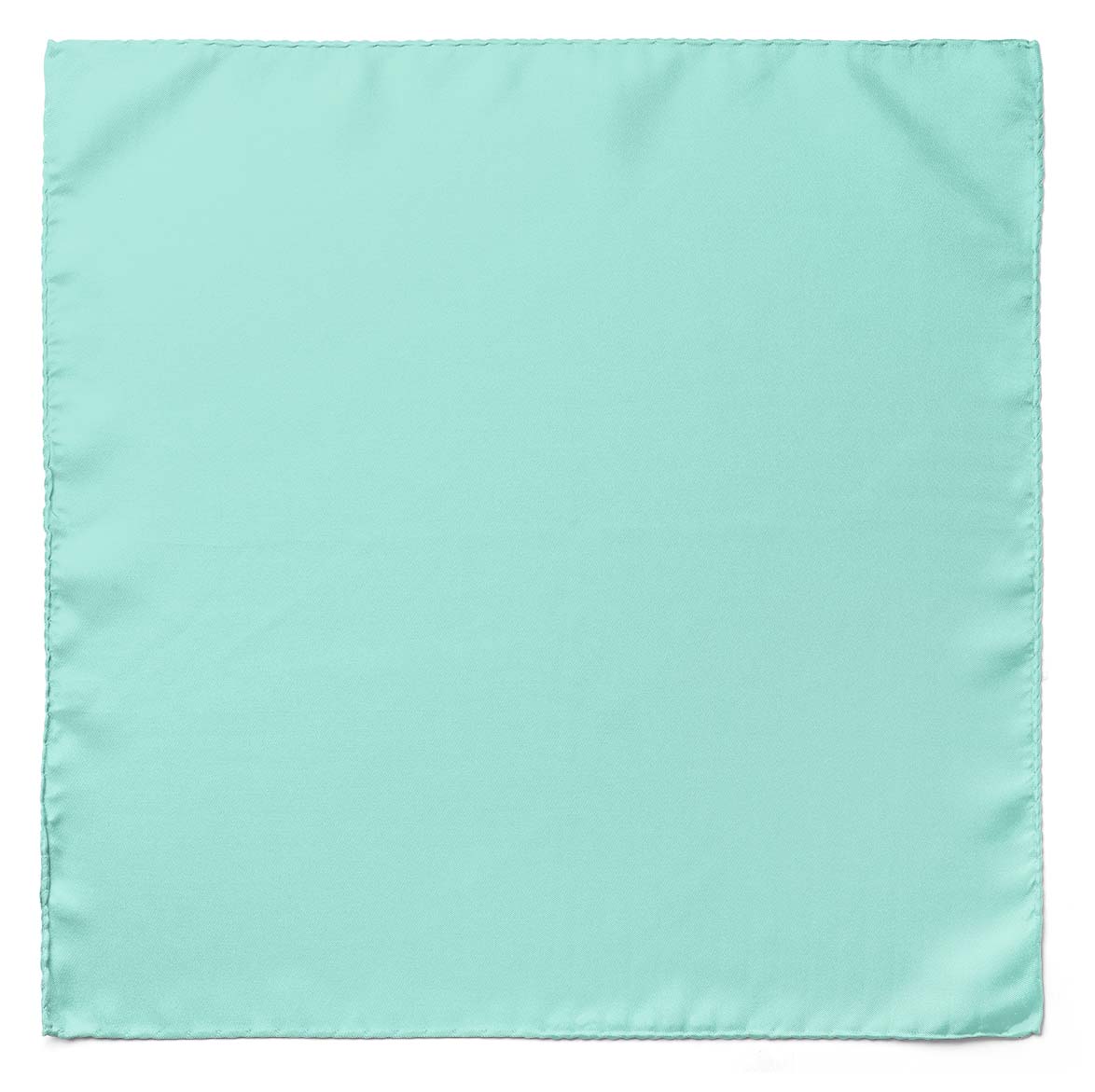 The Solid Aquamarine Silk Pocket Square — men's silk pocket square, view 2