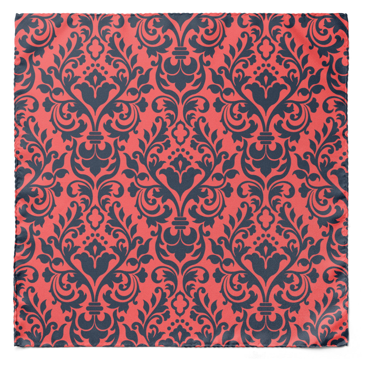 PatróN De Damasco Antiguo Silk Pocket Square — men's 100% silk pocket square