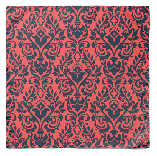 PatróN De Damasco Antiguo Silk Pocket Square — men's 100% silk pocket square
