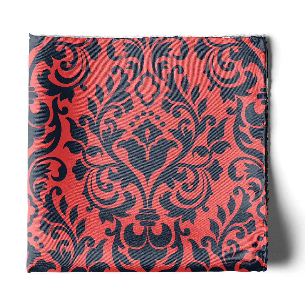 PatróN De Damasco Antiguo Silk Pocket Square — men's silk pocket square, view 2