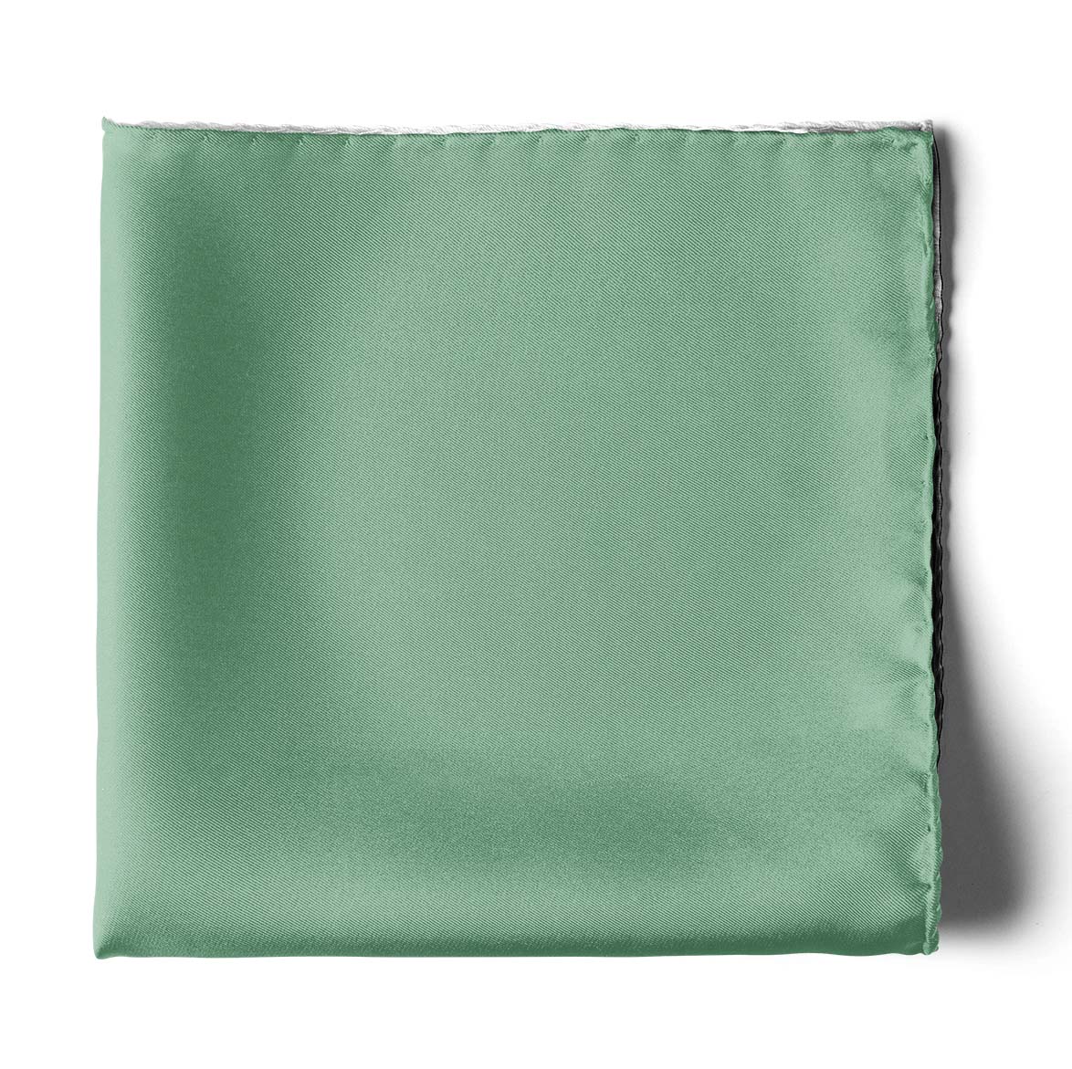 The Solid Sage Green Silk Pocket Square — men's 100% silk pocket square