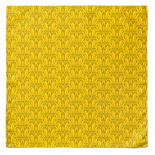 Sunny Foliage Silk Pocket Square — men's 100% silk pocket square