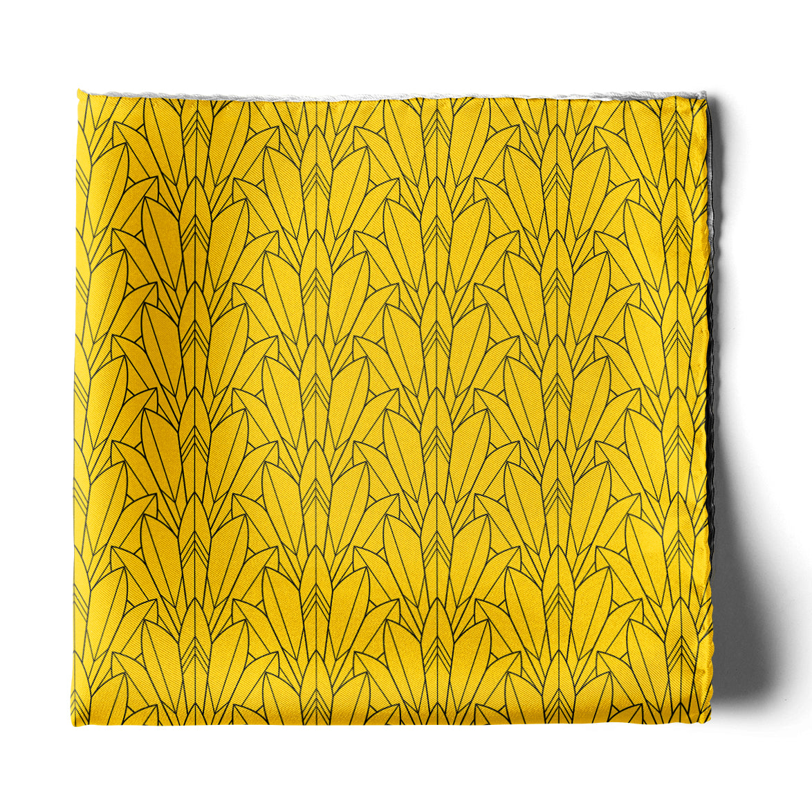 Sunny Foliage Silk Pocket Square — men's silk pocket square, view 2