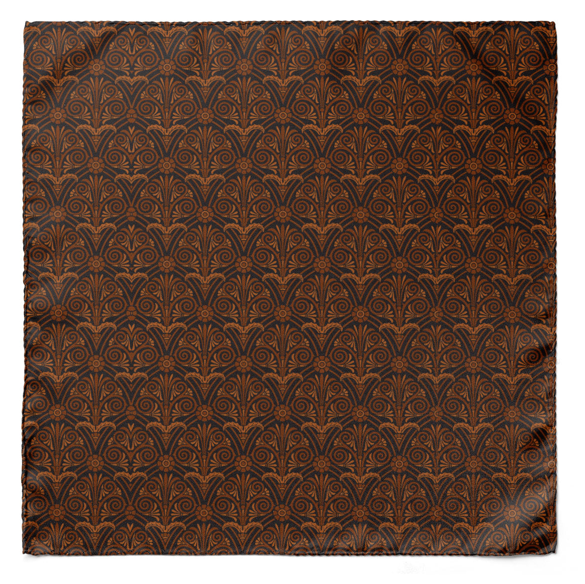 Vintage Brown Silk Pocket Square — men's 100% silk pocket square