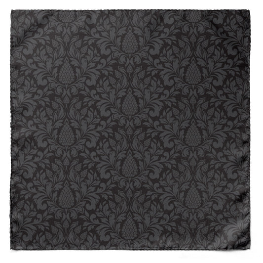 The Dark Vintage Silk Pocket Square — men's 100% silk pocket square