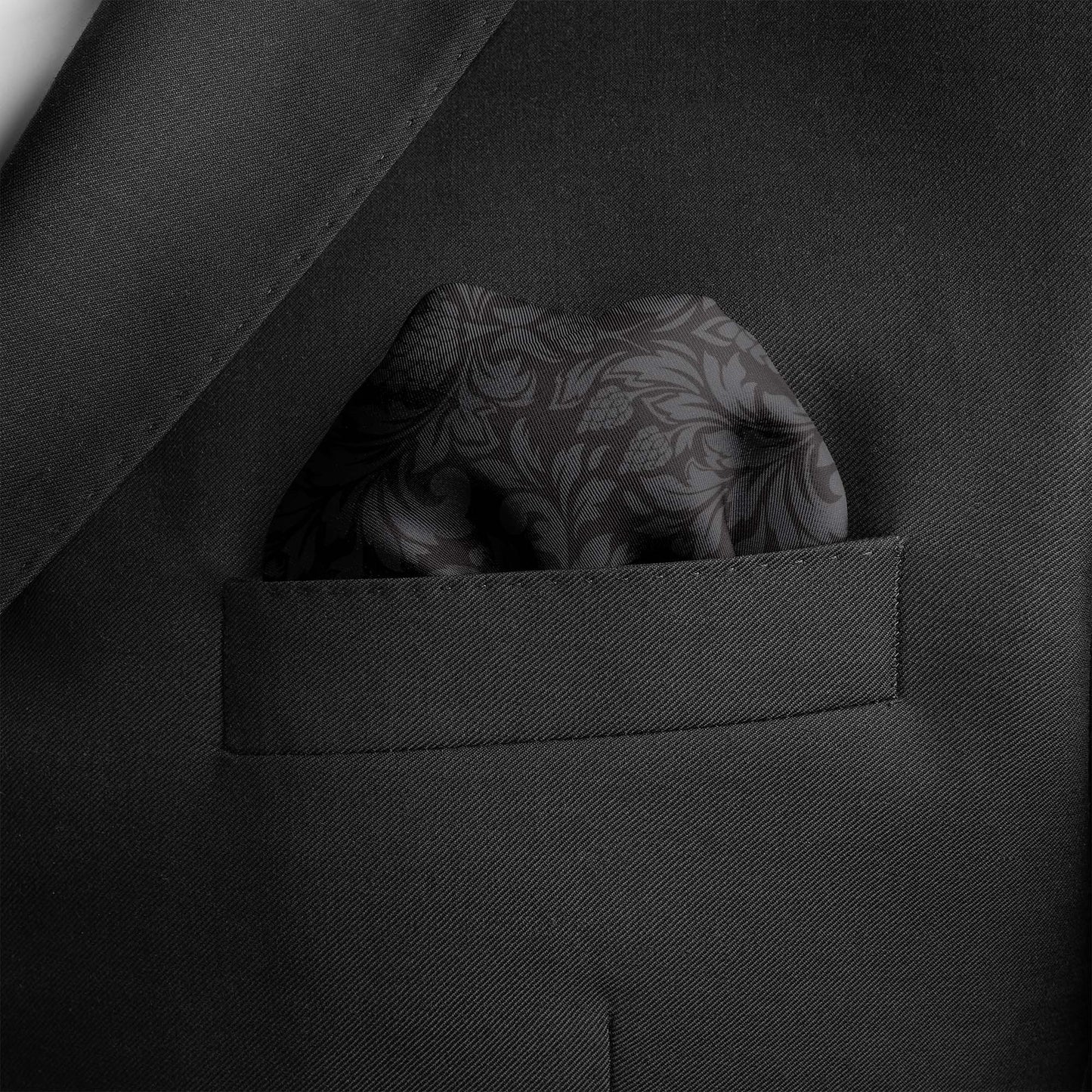 The Dark Vintage Silk Pocket Square — men's silk pocket square, view 3