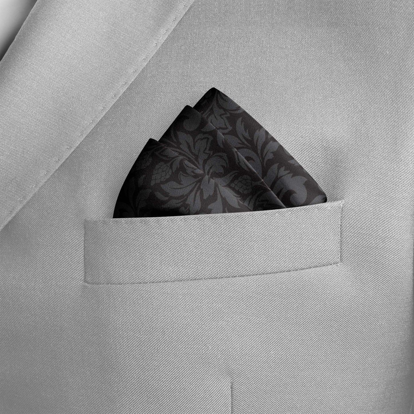 The Dark Vintage Silk Pocket Square — men's silk pocket square, view 4