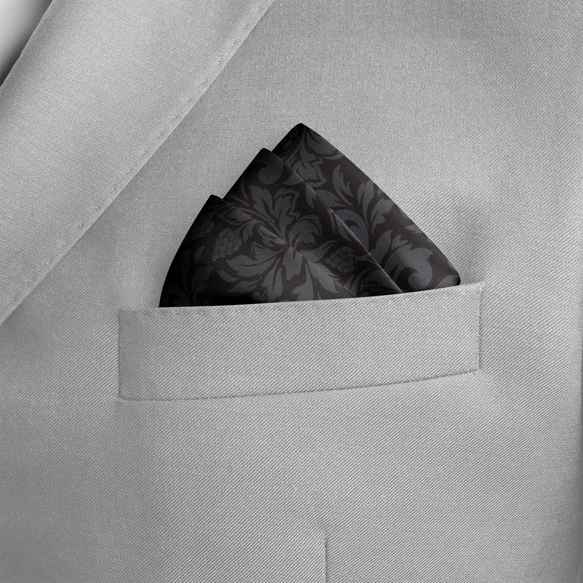 The Dark Vintage Silk Pocket Square — men's silk pocket square, view 4