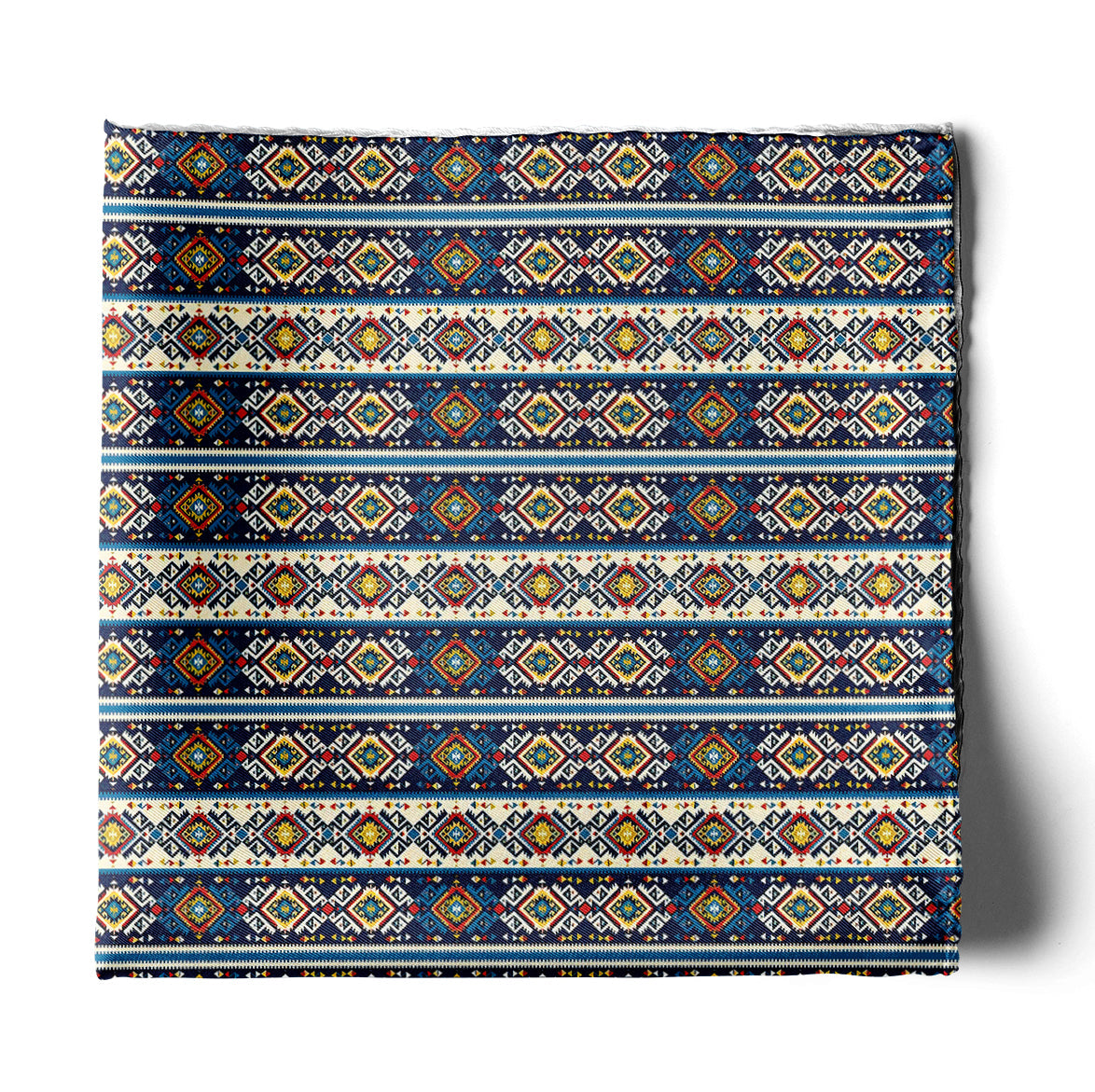 Diamond Maze Silk Pocket Square — men's silk pocket square, view 2