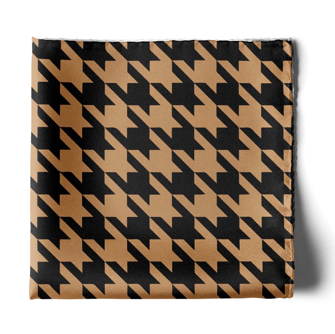 Royal Houndstooth Silk Pocket Square — men's silk pocket square, view 2