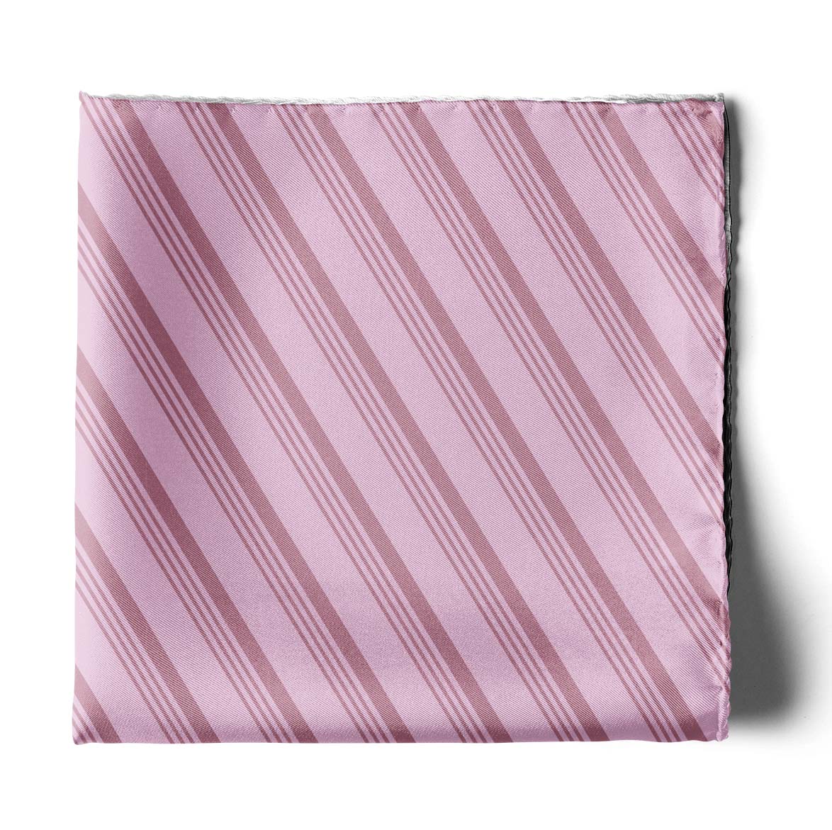 Four In One Pastel Pink Silk Pocket Square — men's silk pocket square, view 3
