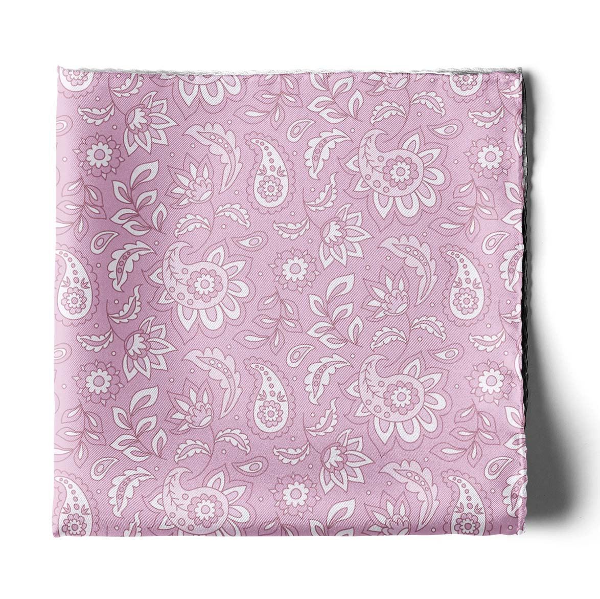 Four In One Pastel Pink Silk Pocket Square — men's silk pocket square, view 2
