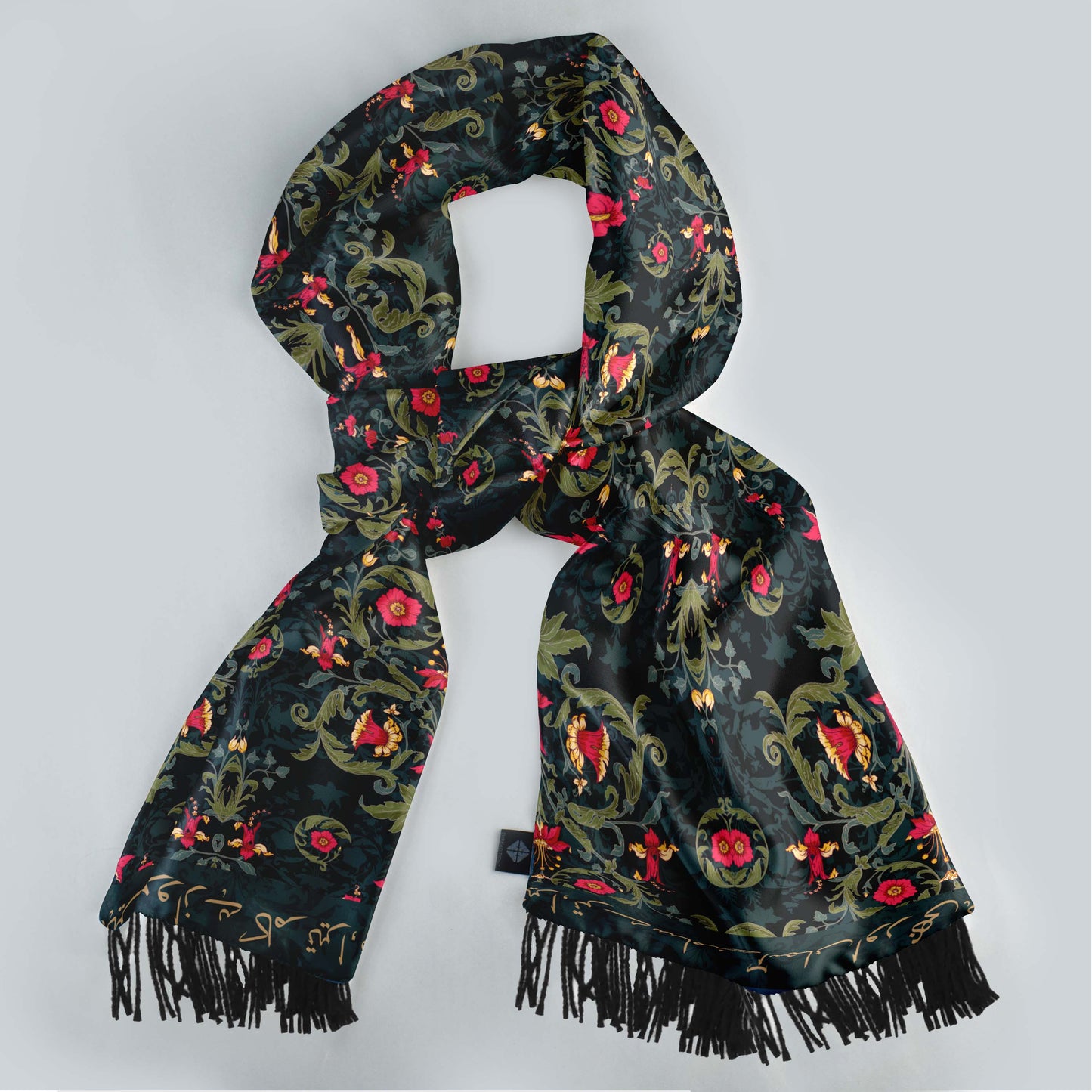 Gulmohar Silk Scarf — men's silk scarf, view 3