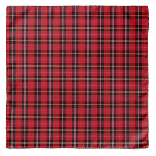 The Red Classic Plaid Silk Pocket Square — men's 100% silk pocket square
