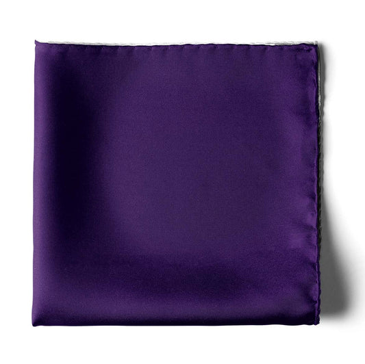 The Solid Purple Silk Pocket Square — men's 100% silk pocket square