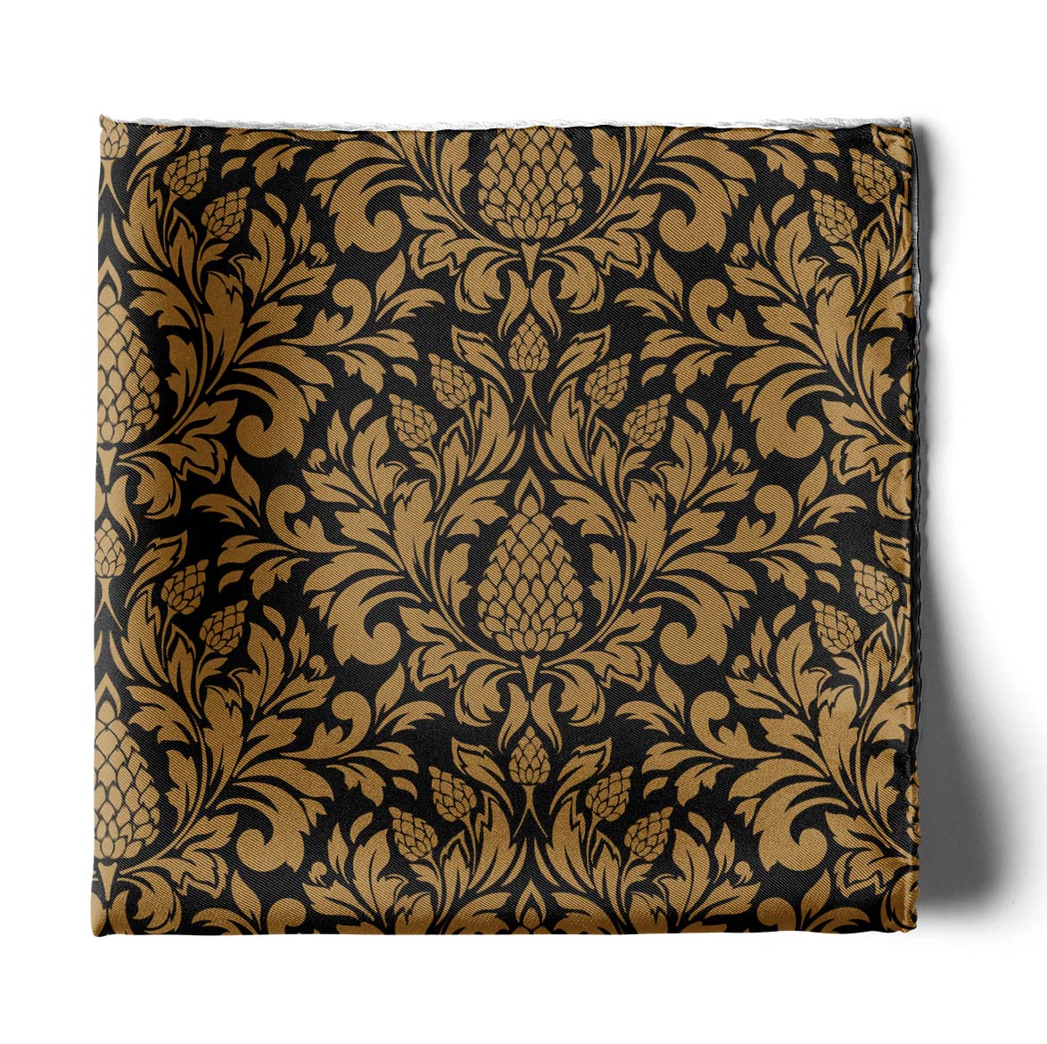 The Gold Vintage Silk Pocket Square — men's silk pocket square, view 2