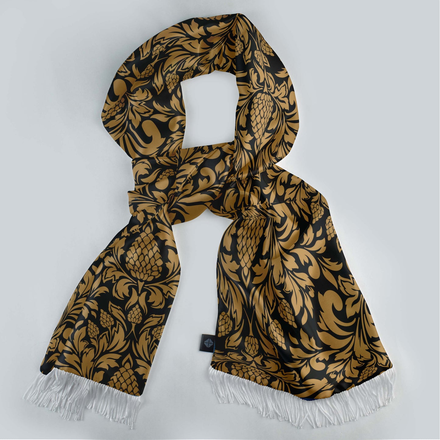 The Gold Vintage Silk Scarf — men's silk scarf, view 3