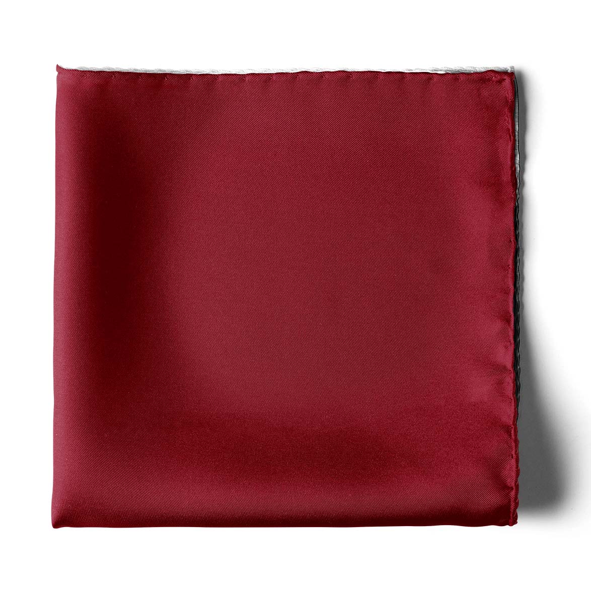 The Solid Reddish Maroon Silk Pocket Square — men's 100% silk pocket square