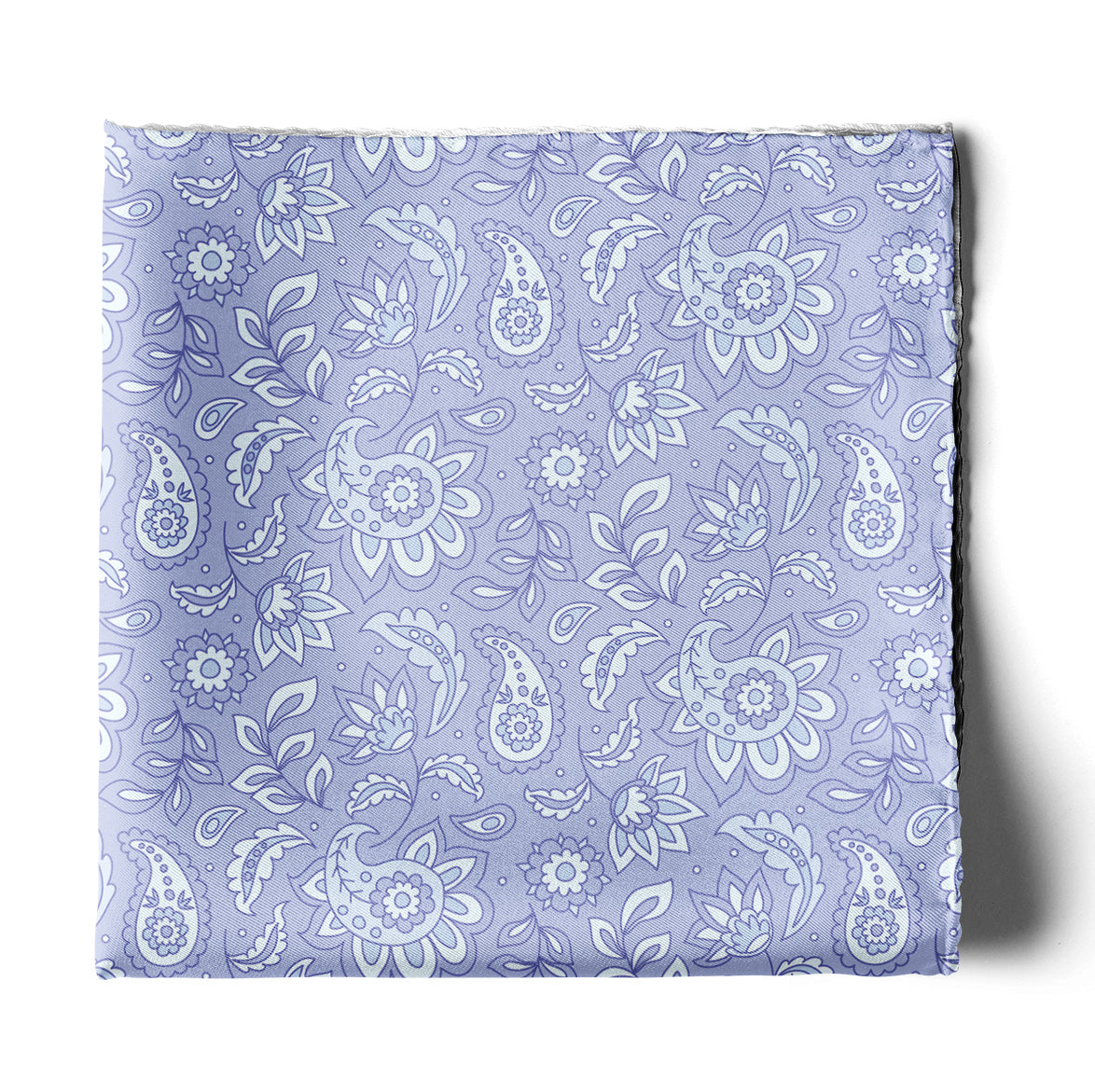 Four In One Pastel Lilac Silk Pocket Square — men's silk pocket square, view 2