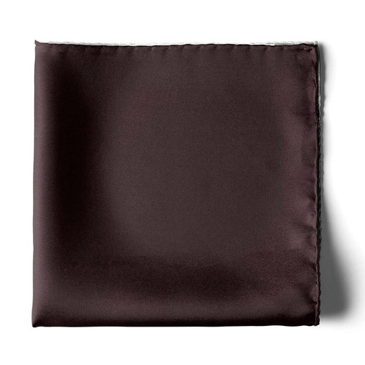 The Solid Raisin Silk Pocket Square — men's 100% silk pocket square