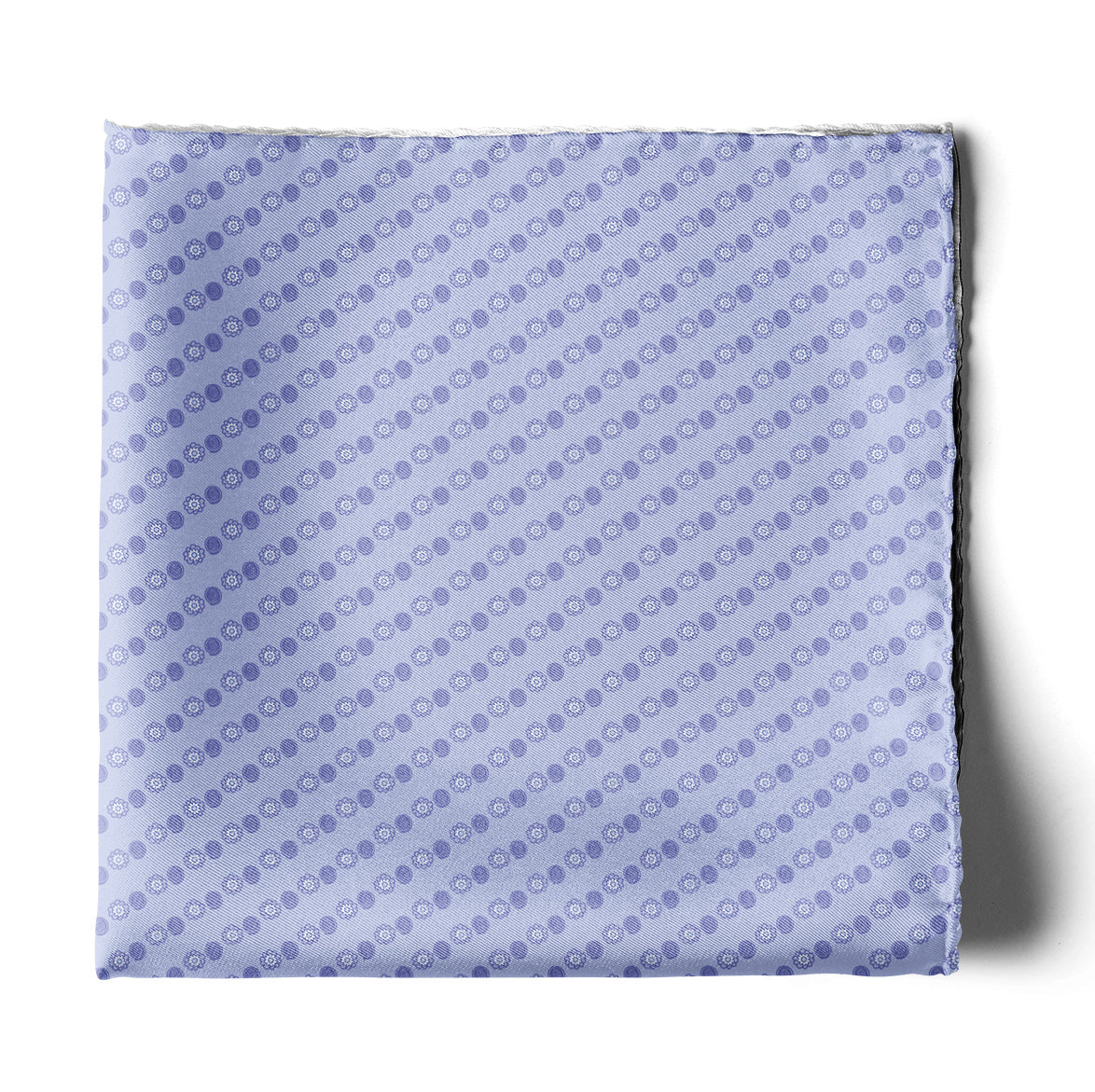 Four In One Pastel Lilac Silk Pocket Square — men's silk pocket square, view 3