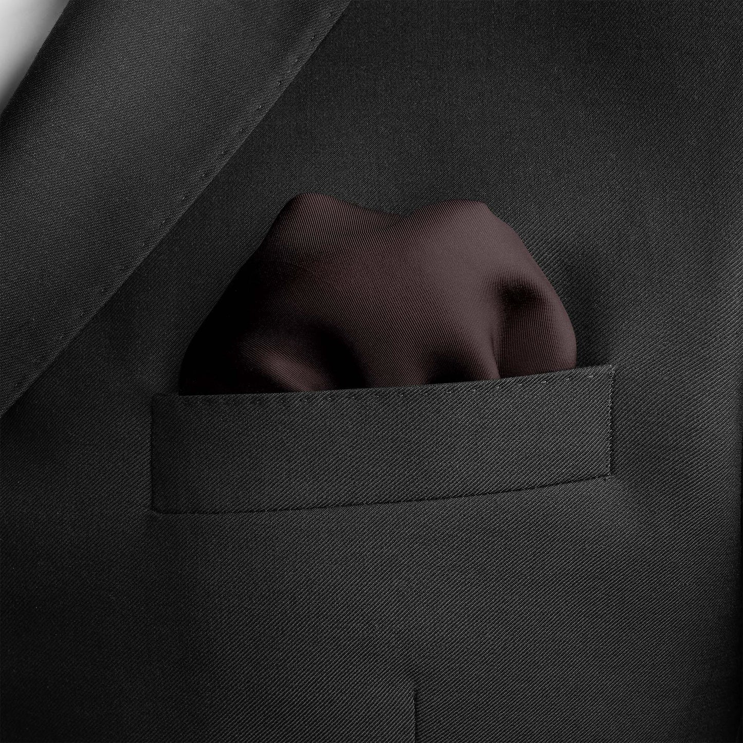 The Solid Raisin Silk Pocket Square — men's silk pocket square, view 3