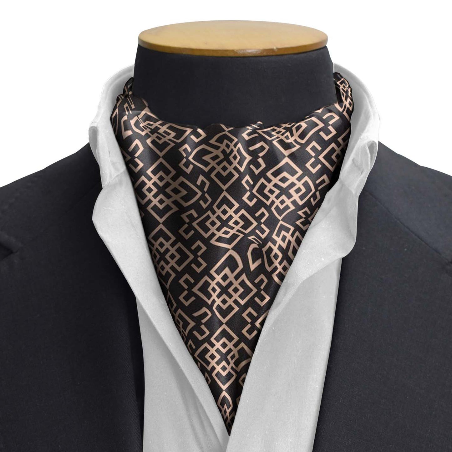 In & Out Silk Cravat — men's silk cravat, view 3