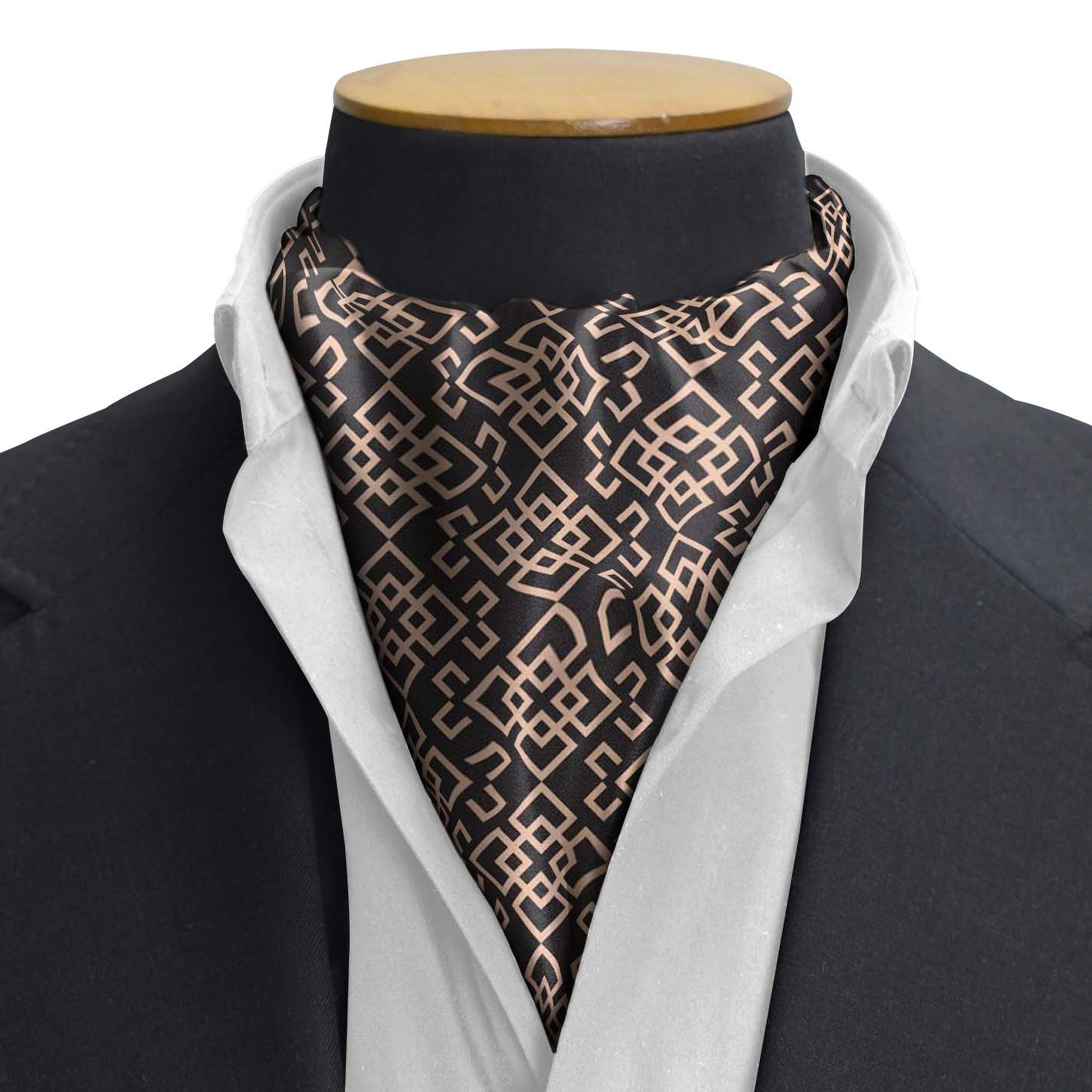 In & Out Silk Cravat — men's silk cravat, view 3