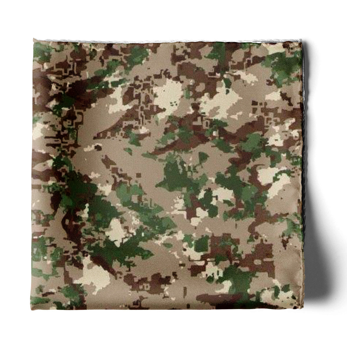 The Military Camo Silk Pocket Square — men's silk pocket square, view 2