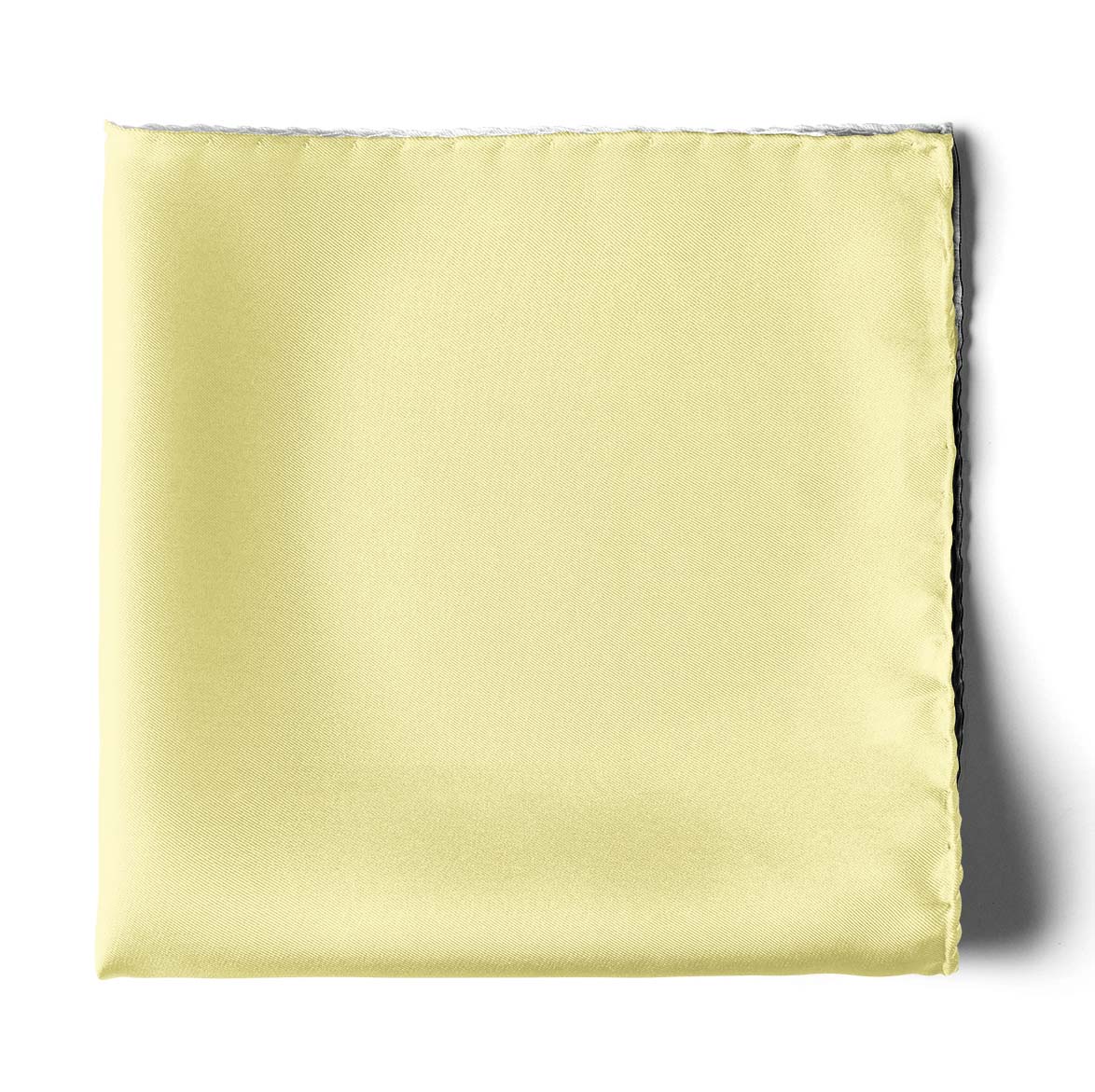 The Solid Vanilla Silk Pocket Square — men's 100% silk pocket square