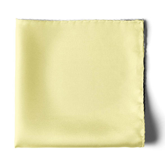 The Solid Vanilla Silk Pocket Square — men's 100% silk pocket square