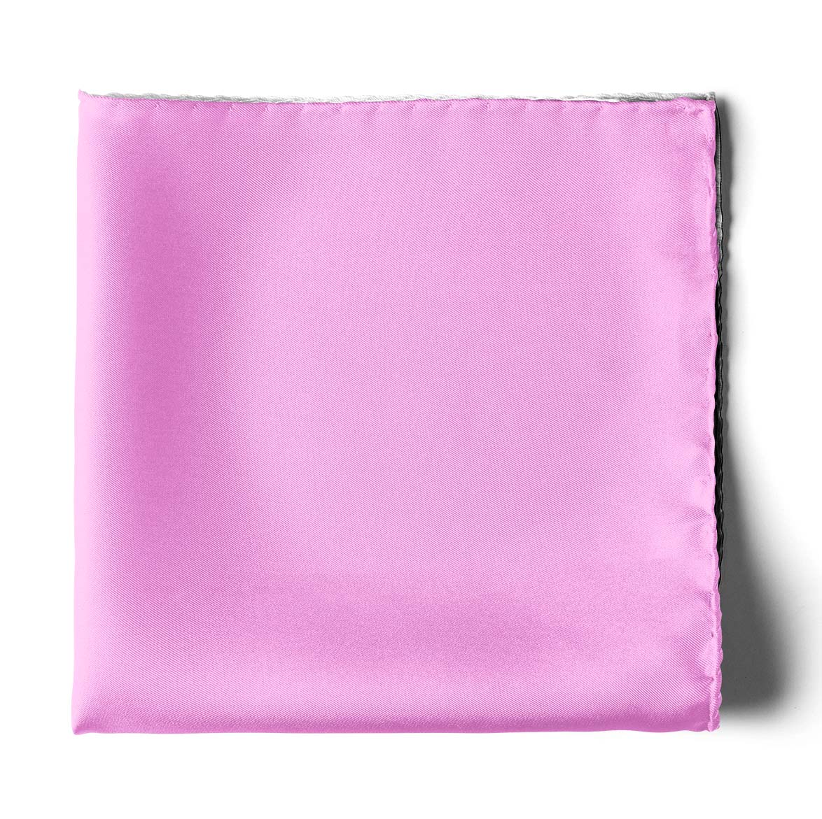 The Solid Taffy Pink Silk Pocket Square — men's 100% silk pocket square