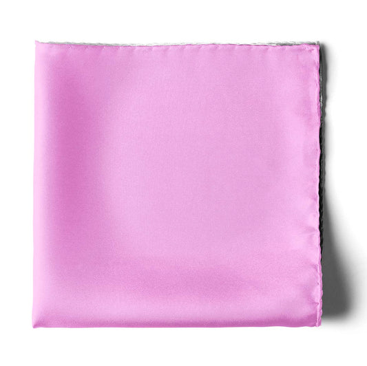 The Solid Taffy Pink Silk Pocket Square — men's 100% silk pocket square